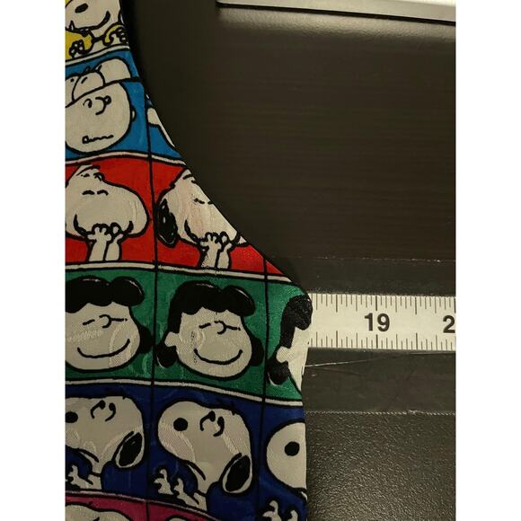 Vintage Peanuts Vest Mens Medium Large Cartoon Snoopy Comic Characters 90s - Picture 5 of 7